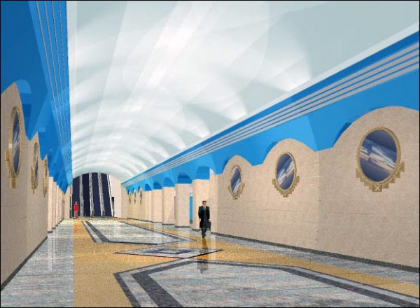Проект станции «Комендантский проспект»<br />© http://rosmetrostroy.ru/