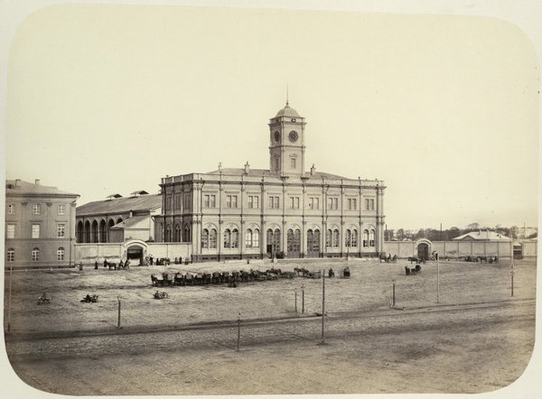 Nikolaevsky Rail Terminal Moscow.jpg (171.36 КБ) 13934 просмотра Николаевский вокзал, Москва, снимок ~ 1860 годов