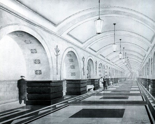 Pushkinskaya.jpg (236.63 КБ) 21207 просмотров Станция «Пушкинская» («Витебская»), автор проекта И.М. Чайко