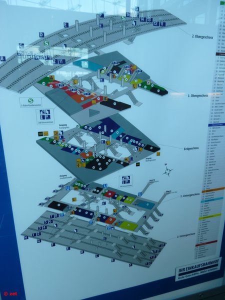 Схема центрального вокзала Berlin Hauptbahnhof. Заблудиться очень легко. Особенно при первом посещении :)