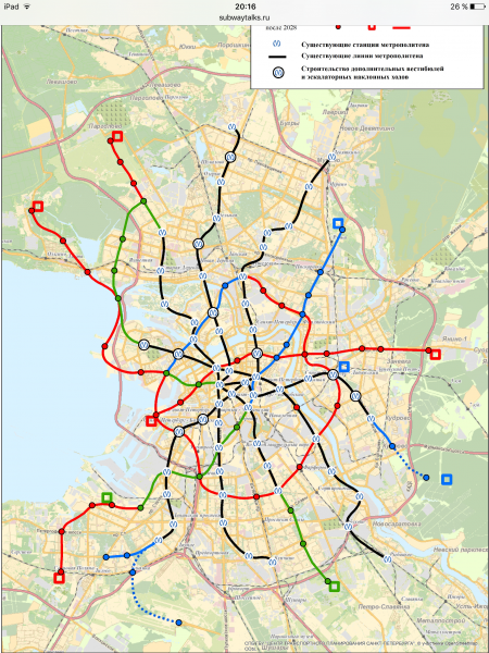 Схема развития метро, которую планируется включить в новый генплан. Пока генплана нет и схема может еще поменяться.