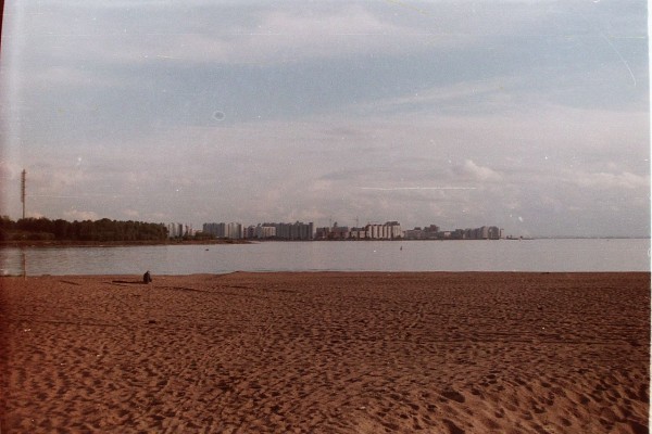 1997 год, вид на запад Крестовского острова и ВО. Ещё цел стадион им. Кирова.